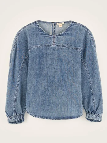 Best Bellerose Agar Denim Blouse Light Blue Stone