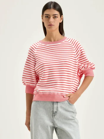 Discount Bellerose Anglet Ronde-hals Trui Corail / Vintage White