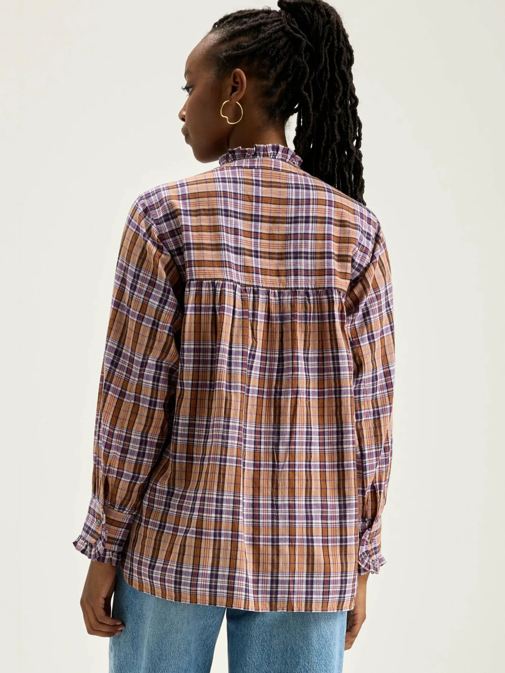 claudia-geruite-blouse-xqQOeogR-3.webp Outlet Bellerose Claudia Geruite Blouse Copper / Light Rose