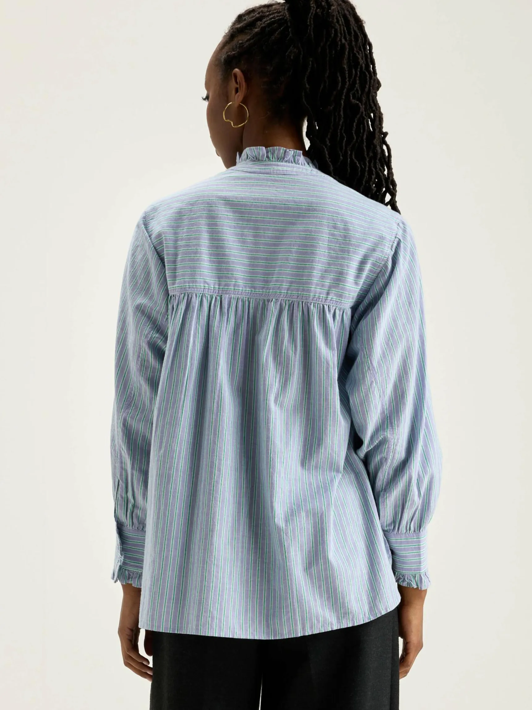 claudia-gestreepte-blouse-hOECyPNU-3.webp Outlet Bellerose Claudia Gestreepte Blouse Bonbon / Mojito