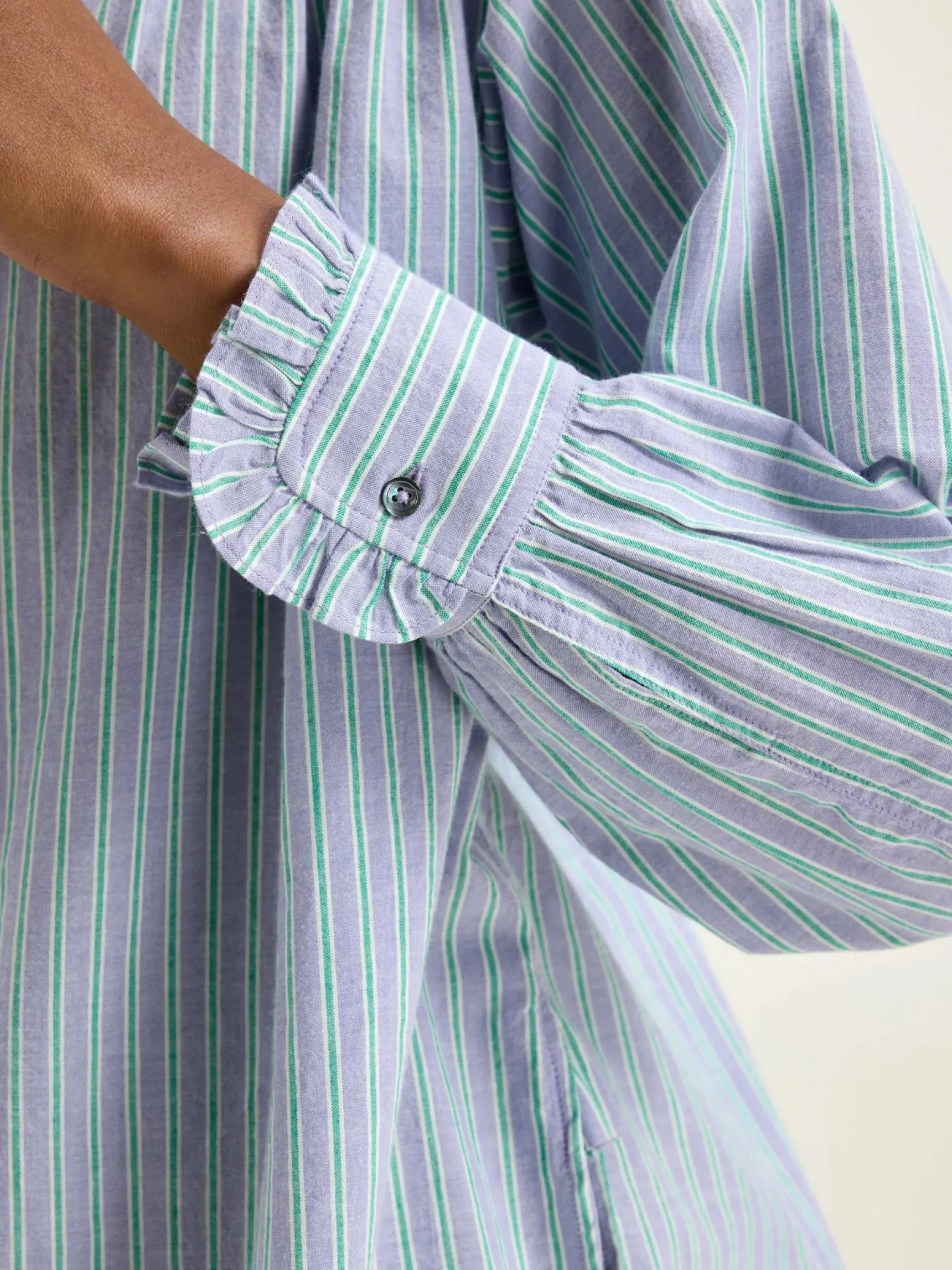 claudia-gestreepte-blouse-hOECyPNU-5.webp Outlet Bellerose Claudia Gestreepte Blouse Bonbon / Mojito