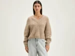 Fashion Bellerose Daruz Cropped Trui Beige Mélangé