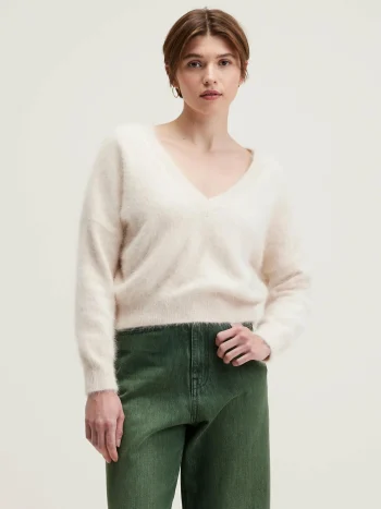 Fashion Bellerose Datev Angora-mix Trui Parchemin