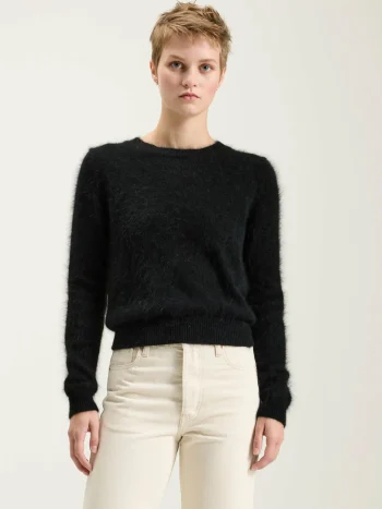 Outlet Bellerose Datti Angora-mix Trui Off Black
