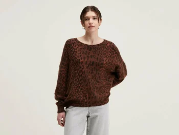 New Bellerose Datus Angora-mix Trui Coffee