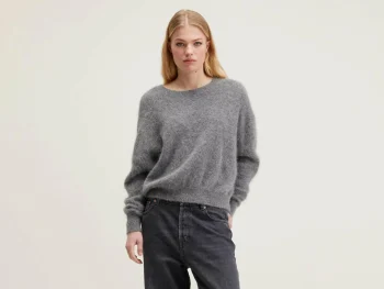 Sale Bellerose Datus Angora-mix Trui Mid Grey