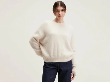 Outlet Bellerose Datus Angora-mix Trui Parchemin