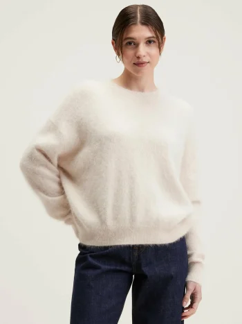 Outlet Bellerose Datus Angora-mix Trui Parchemin