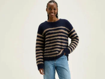 Fashion Bellerose Decat Ronde Hals Trui Naval / Pancake