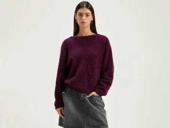 Outlet Bellerose Deros Ronde Hals Trui Wine