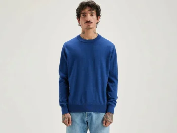 Clearance Bellerose Dilliv Ronde Hals Trui Blue Mix