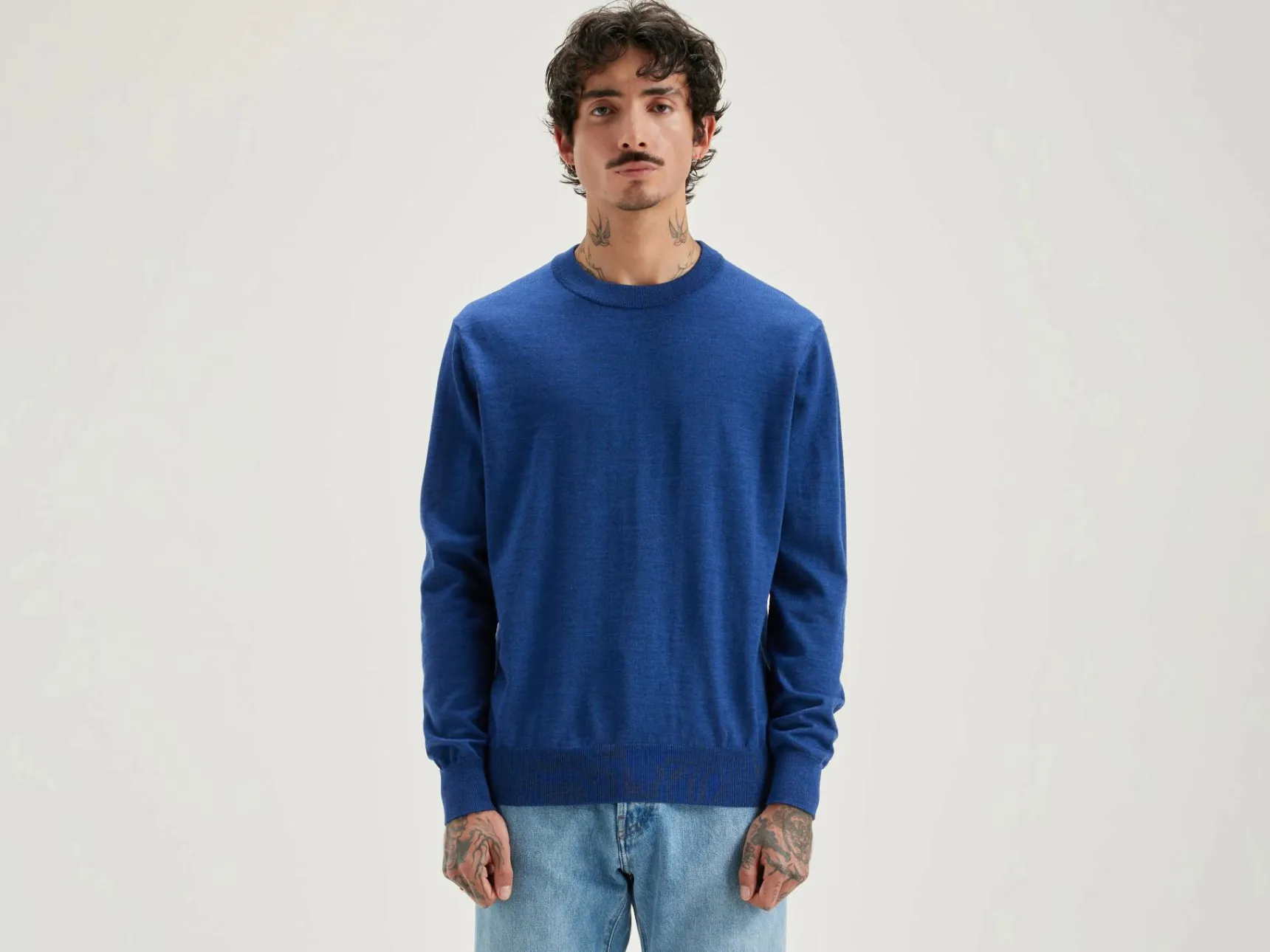 dilliv-ronde-hals-trui-JUoBLoMP-0.webp Clearance Bellerose Dilliv Ronde Hals Trui Blue Mix