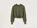 Online Bellerose Felico Cropped Hoodie Moss