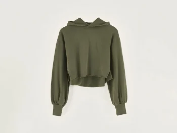Online Bellerose Felico Cropped Hoodie Moss