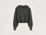Hot Bellerose Felico Cropped Hoodie Black Sand