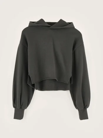 Hot Bellerose Felico Cropped Hoodie Black Sand