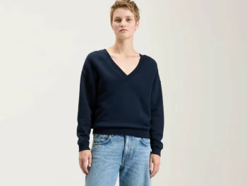Fashion Bellerose Fellow V-hals Sweatshirt Navy