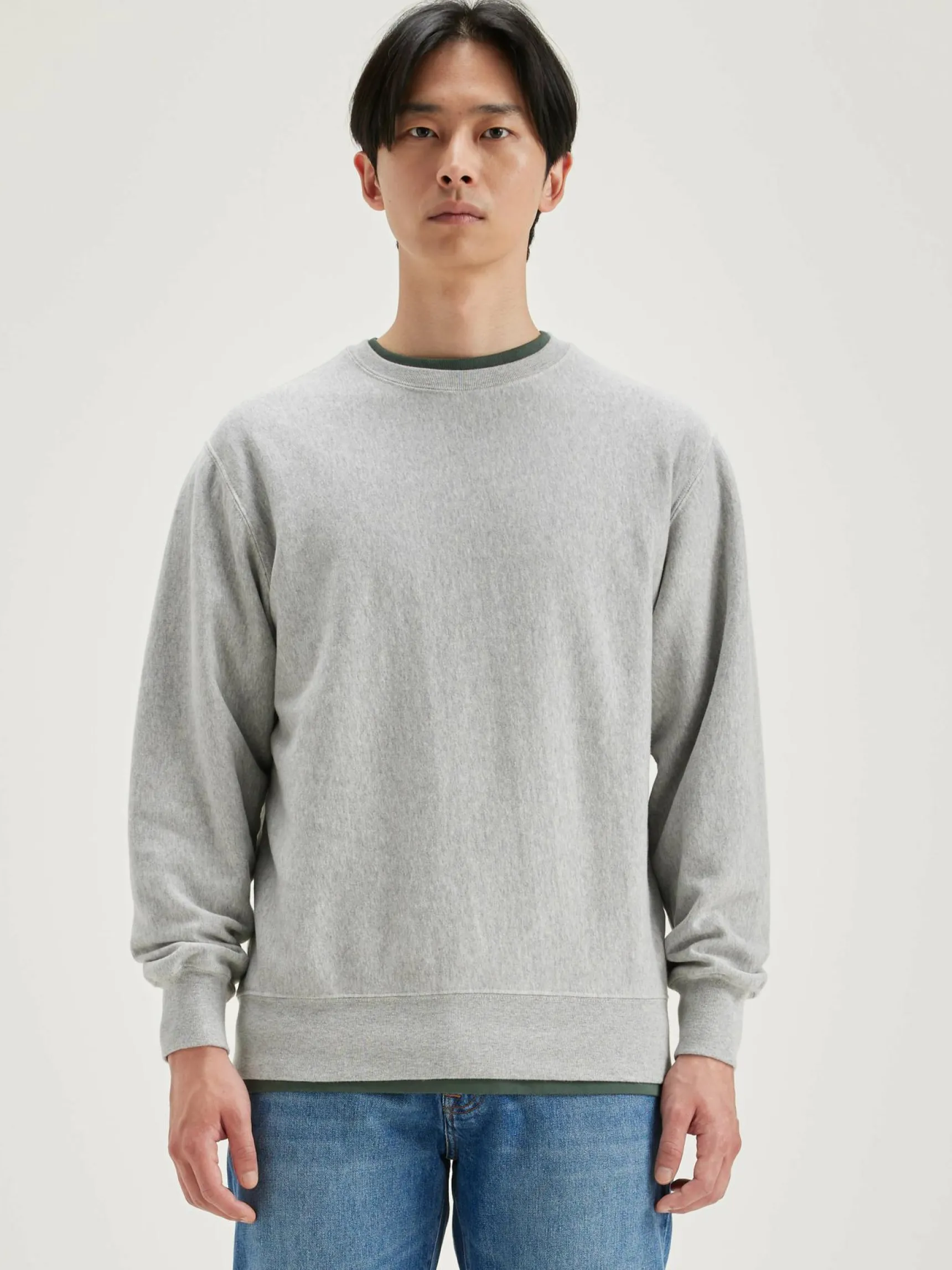 flake-ronde-hals-sweatshirt-vGGDzORw-1.webp Fashion Bellerose Flake Ronde Hals Sweatshirt Heather Grey