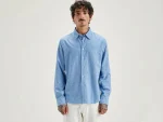 New Bellerose Franklin Popeline Hemd Blue