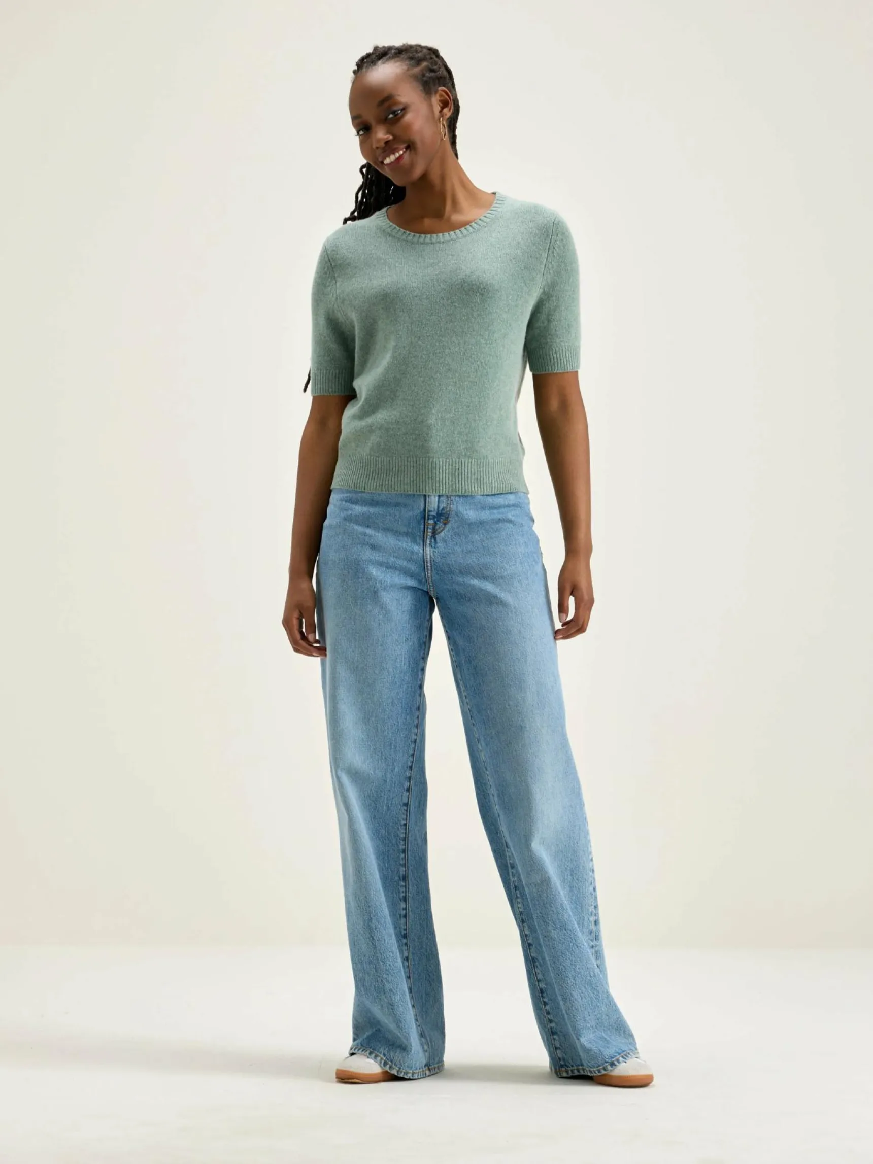 giwco-korte-mouwen-trui-AfmPhRiD-2.webp Hot Bellerose Giwco Korte Mouwen Trui Rain Blue