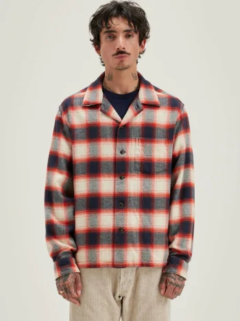 Discount Bellerose Goney Geruit Overhemd Blueberry / Hot Sauce