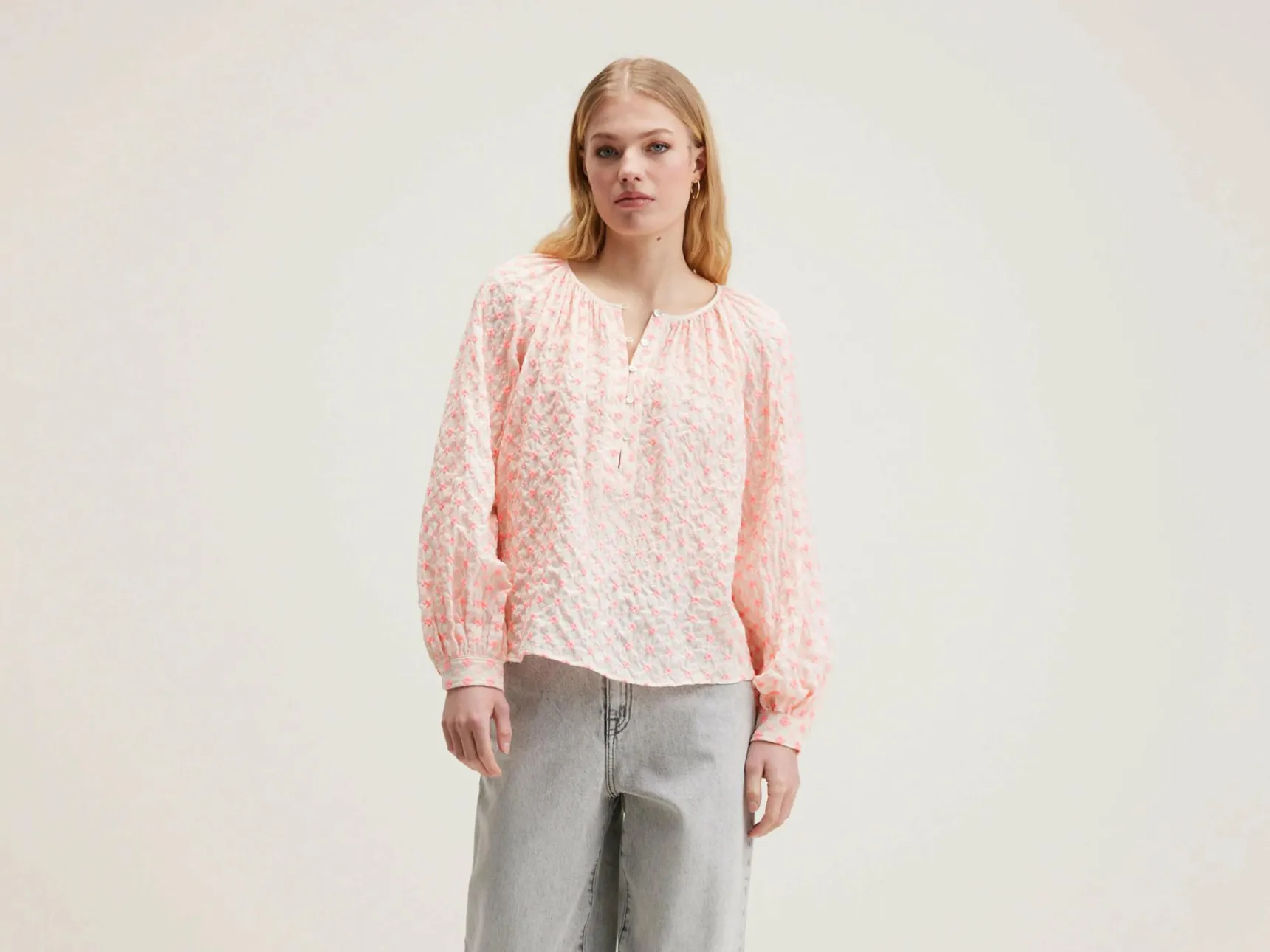 haiti-romantische-blouse-eKTLVQDi-0.webp Discount Bellerose Haiti Romantische Blouse Light Rose / Rosee