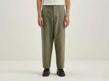 New Bellerose Kargo Relaxed Cropped Broek Dusty Olive