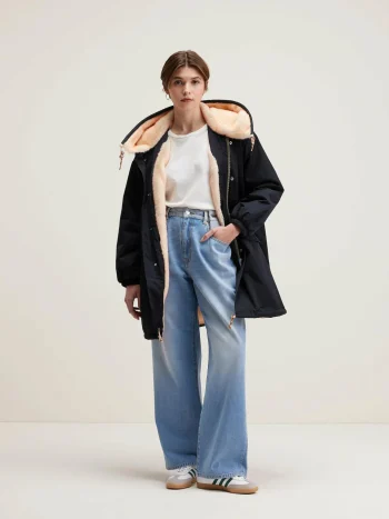 Clearance Bellerose Laos Parka Met Capuchon Off Black