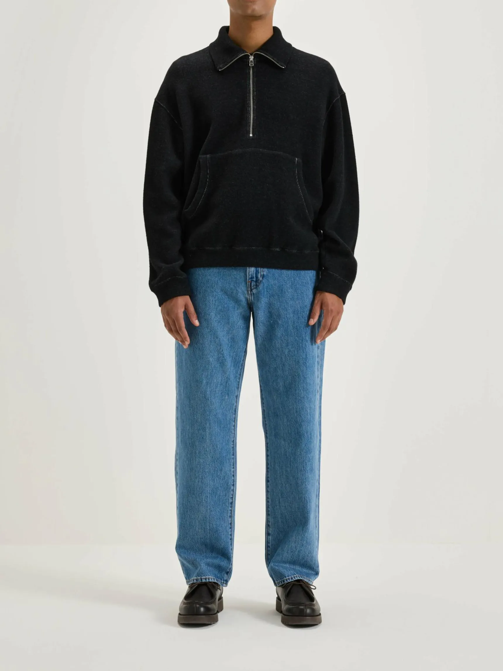 mabro-sweatshirt-met-rits-iFWjazOF-2.webp Clearance Bellerose Mabro Sweatshirt Met Rits Black