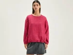 Clearance Bellerose Padoue Geruite Blouse Fushia