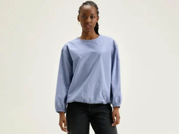 New Bellerose Padoue Gestreepte Blouse Myrtille