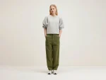 Sale Bellerose Pasop Relaxed Broek Army