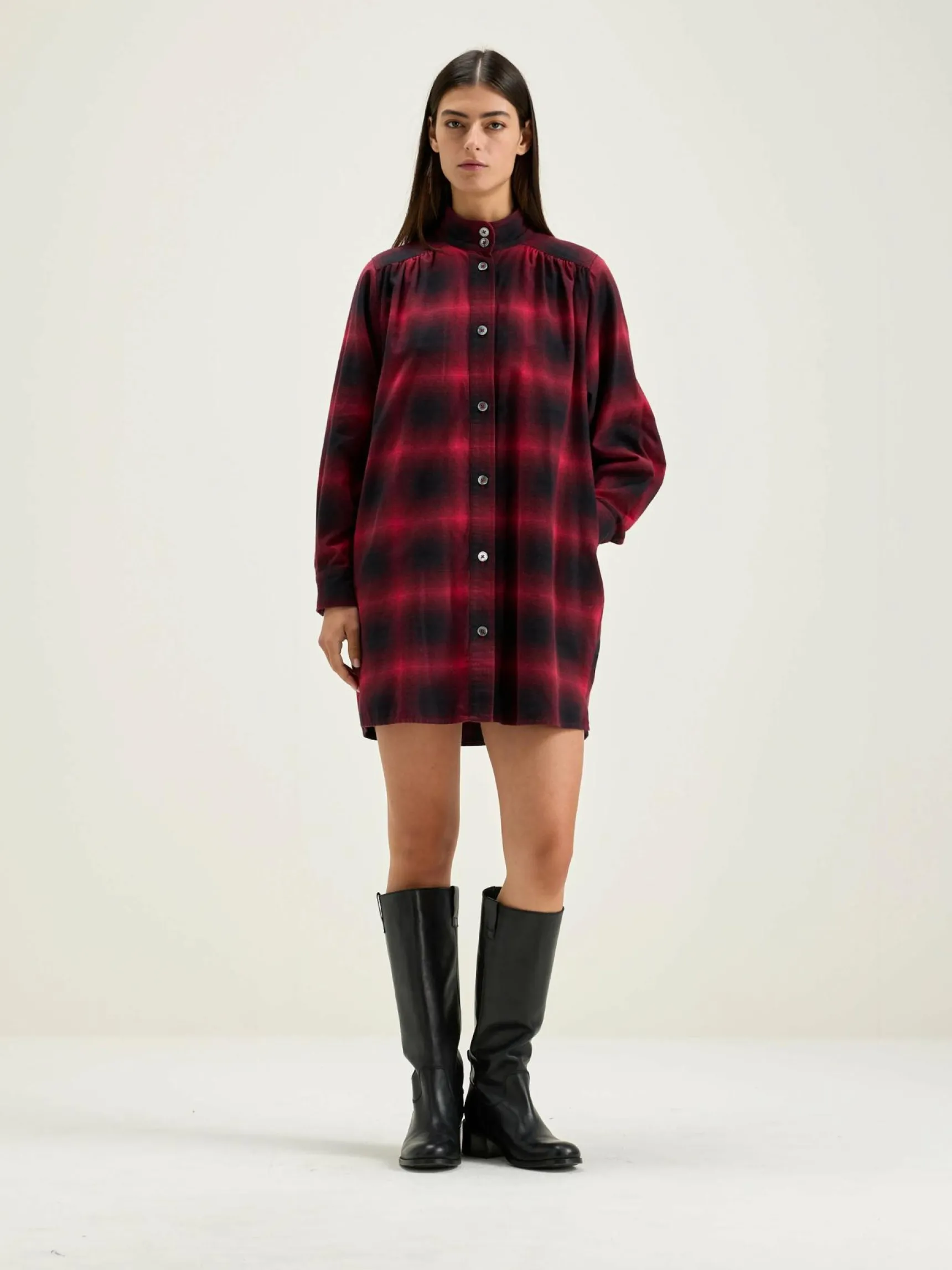 pelly-mini-jurk-fmFPMskn-1.webp Fashion Bellerose Pelly Mini Jurk Deep Well / Red Dahlia