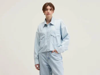 Discount Bellerose Polar Cropped Hemd Used Light Blue