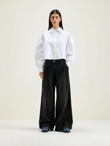 Outlet Bellerose Pops Superwijde Jeans Black Stone