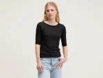New Bellerose Seas Slim T-shirt Off Black