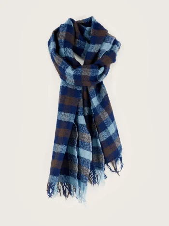 Discount Bellerose Sidy Geruit Sjaal Deep Grey / Worker