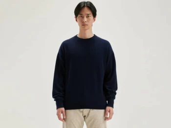 Outlet Bellerose Slamy Ronde Hals Trui Navy