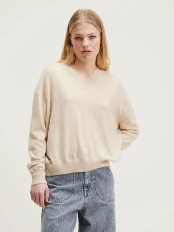 Best Bellerose Slax Kasjmier Trui Oatmeal
