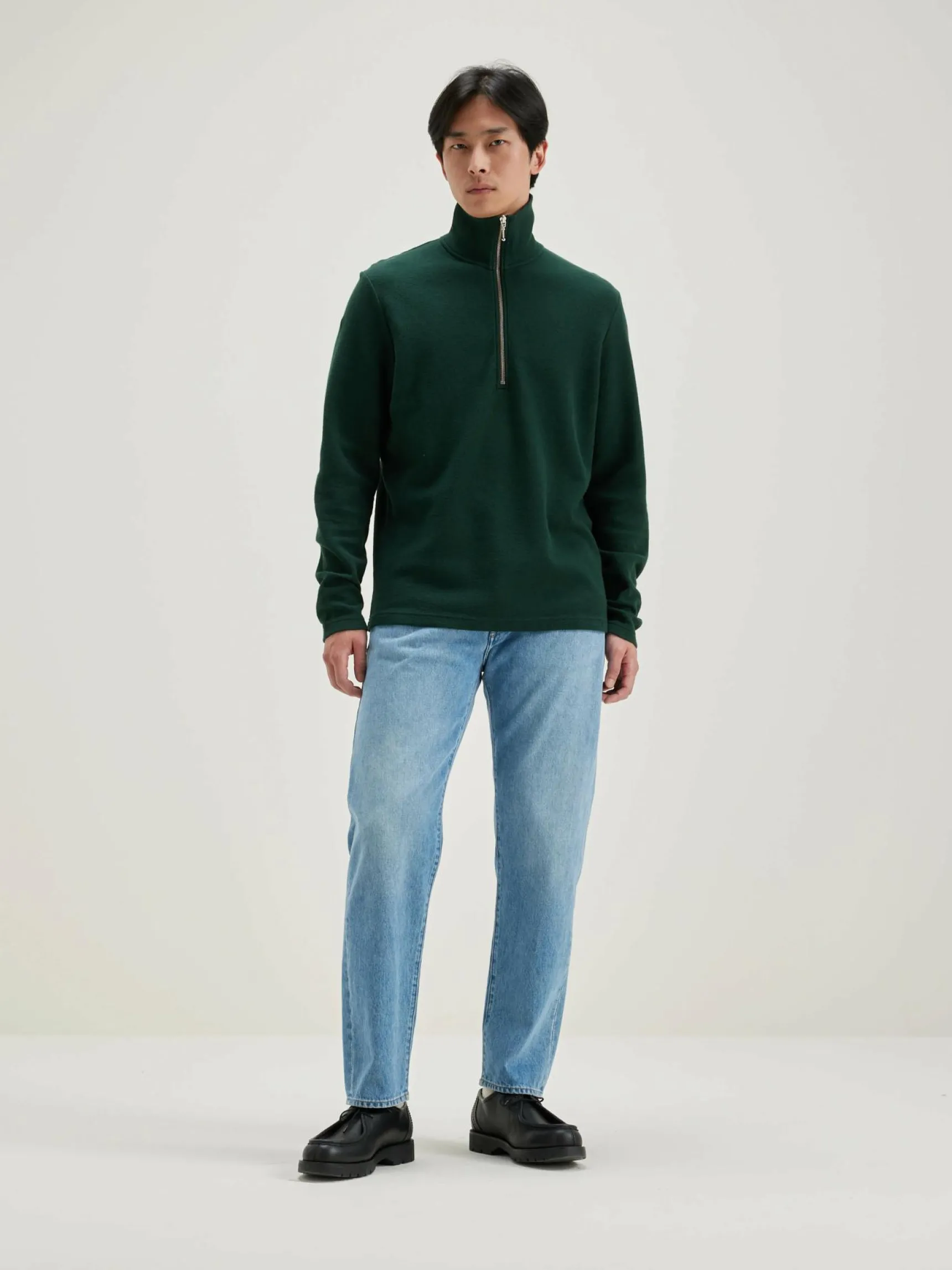 spence-t-shirt-met-rits-eyjIxoZX-2.webp Discount Bellerose Spence T-shirt Met Rits Scarabee