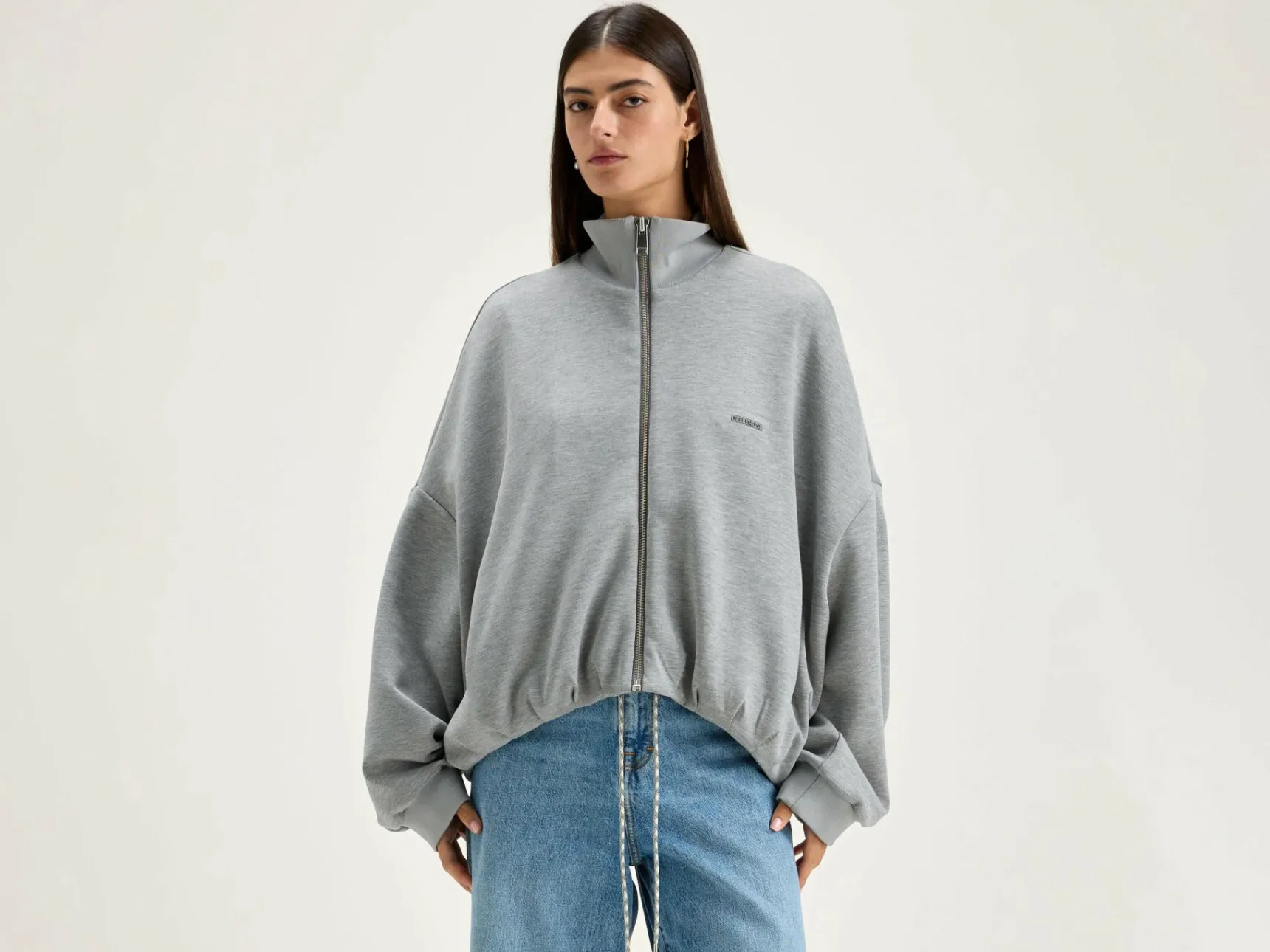 tallis-sweatshirt-met-rits-KDSeUPhc-0.webp Hot Bellerose Tallis Sweatshirt Met Rits Heather Grey