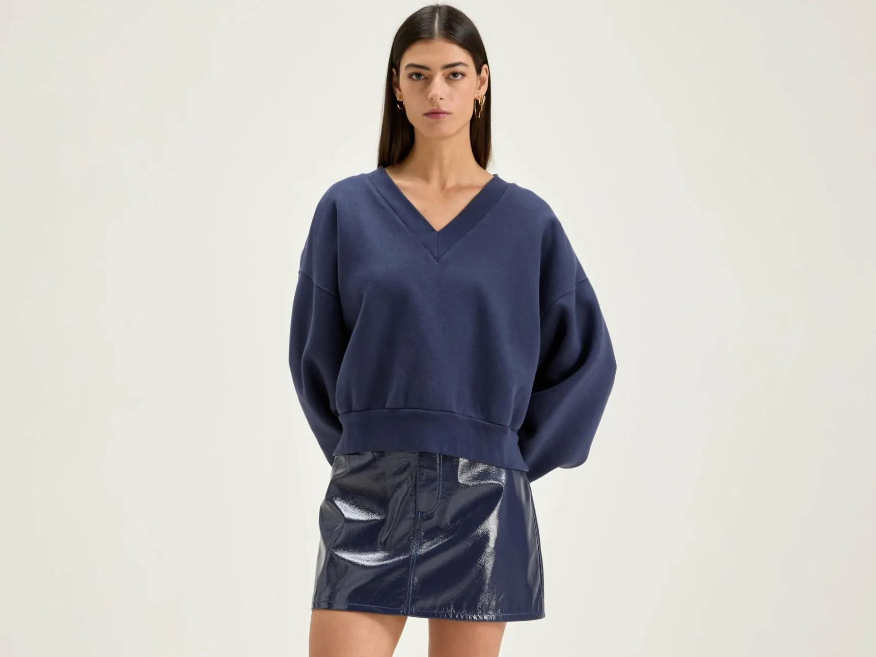 varola-v-hals-sweatshirt-hUdISBIb-0.webp Fashion Bellerose Varola V-hals Sweatshirt Naval
