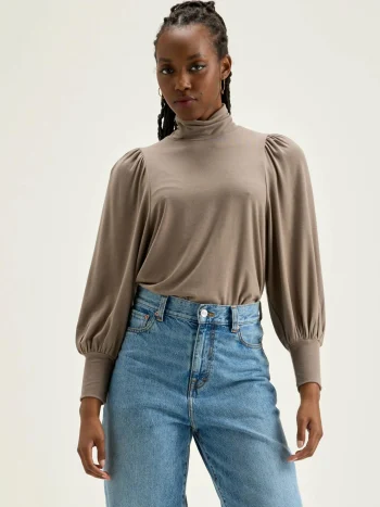 Online Bellerose Vazo T-shirt Met Rolkraag Dust