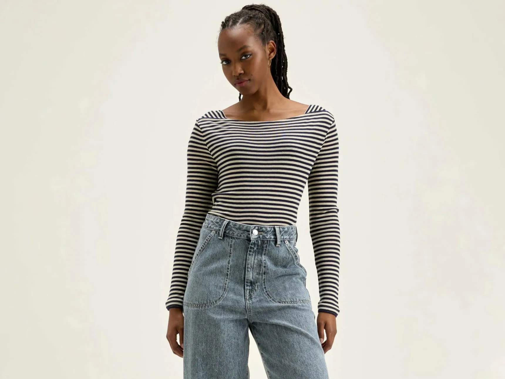 veras-slim-t-shirt-IxVoXLVQ-0.webp Clearance Bellerose Veras Slim T-shirt Naval / Shell