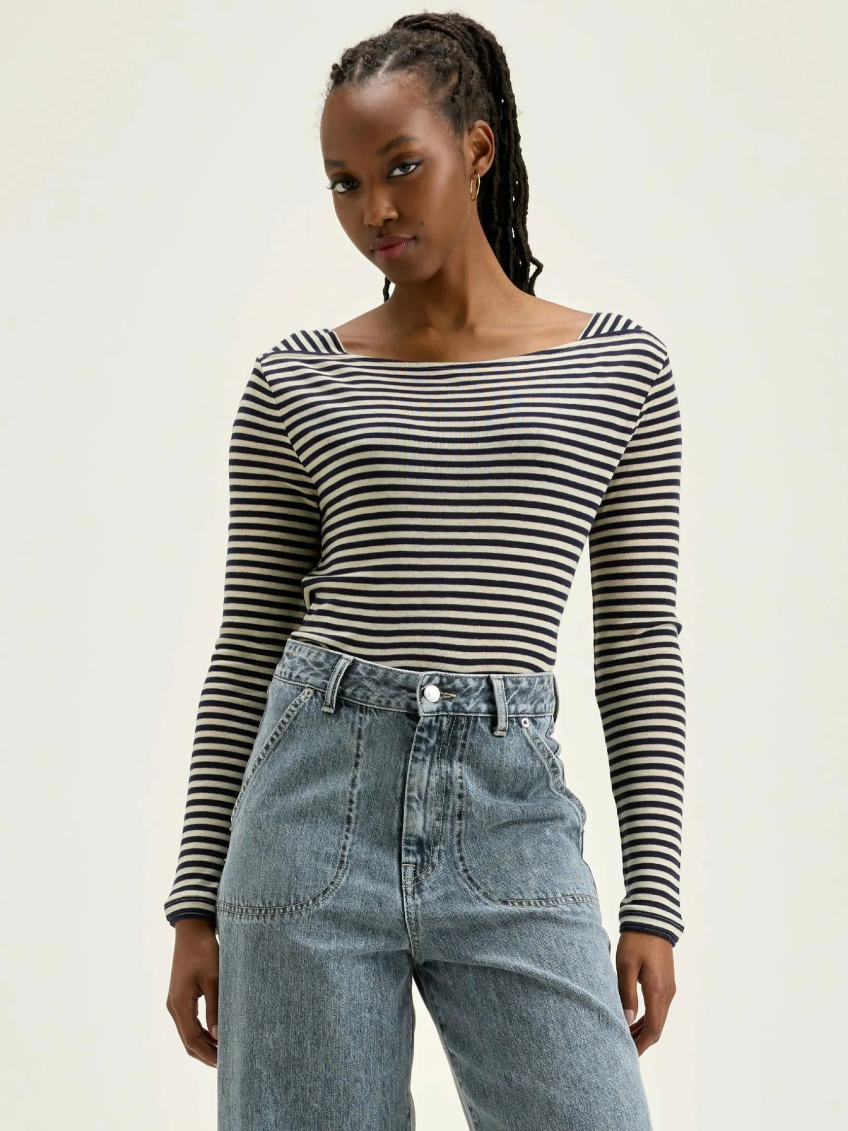 veras-slim-t-shirt-IxVoXLVQ-1.webp Clearance Bellerose Veras Slim T-shirt Naval / Shell