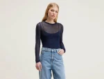Hot Bellerose Vibke Lange Mouwen T-shirt Naval
