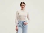 New Bellerose Vibke Lange Mouwen T-shirt Cream