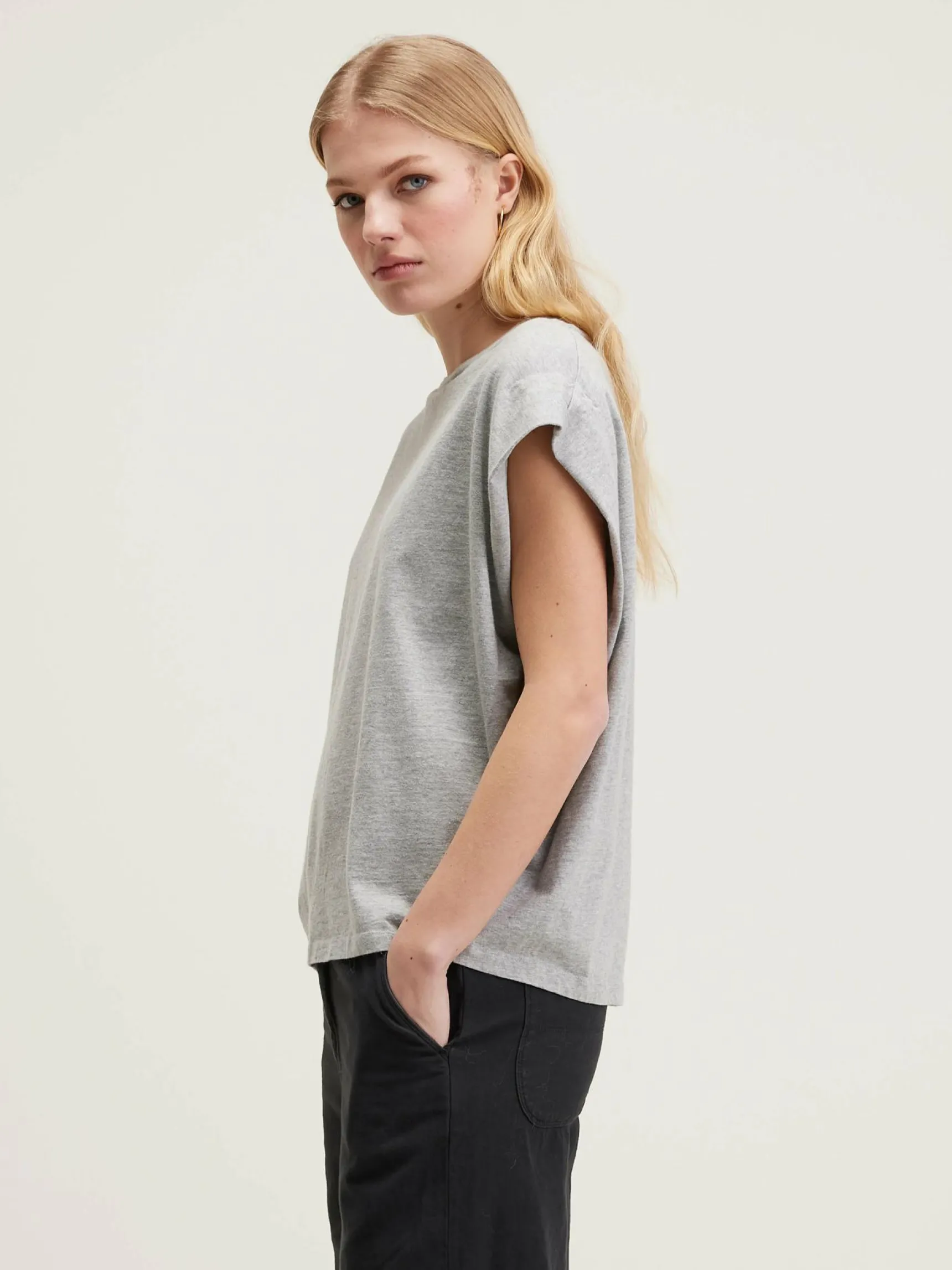 vice-ronde-hals-t-shirt-hPcCNOac-5.webp Clearance Bellerose Vice Ronde-hals T-shirt Heather Grey