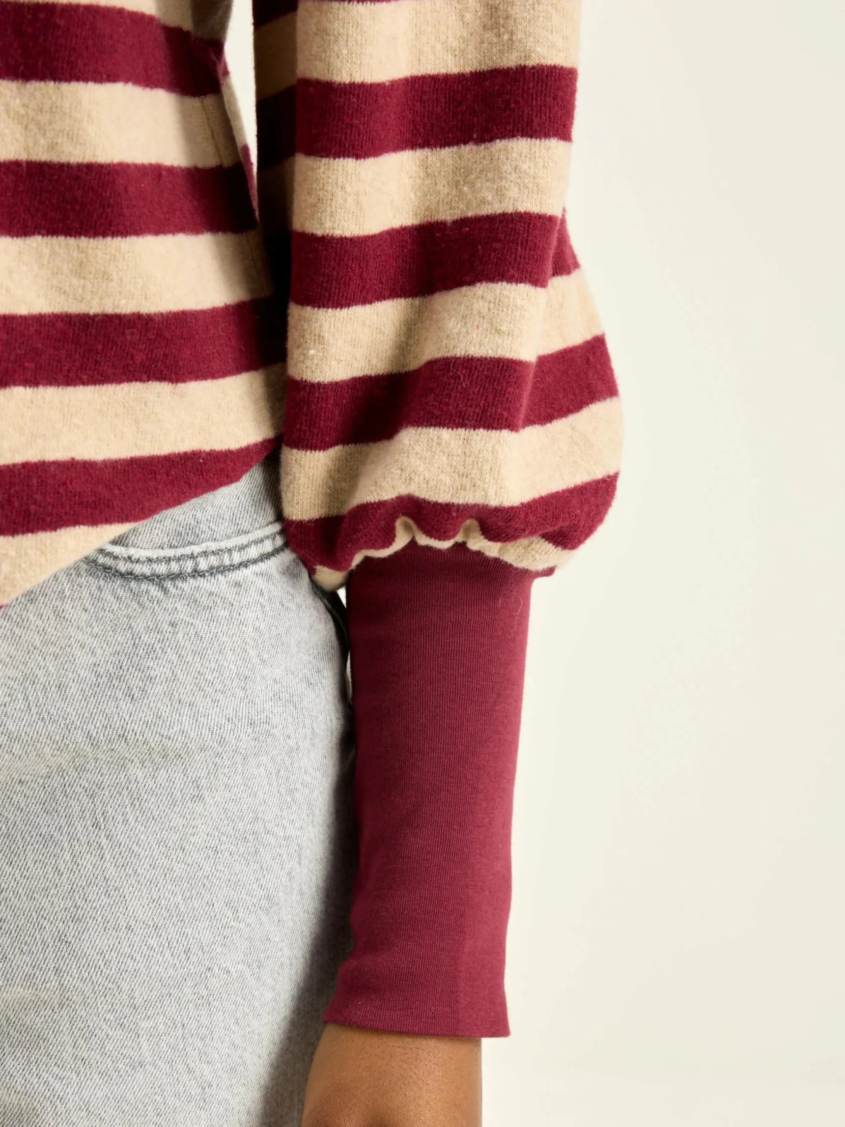 vidoum-pofmouwen-t-shirt-dQntGNUb-5.webp Outlet Bellerose Vidoum Pofmouwen T-shirt Antique White / Grenat