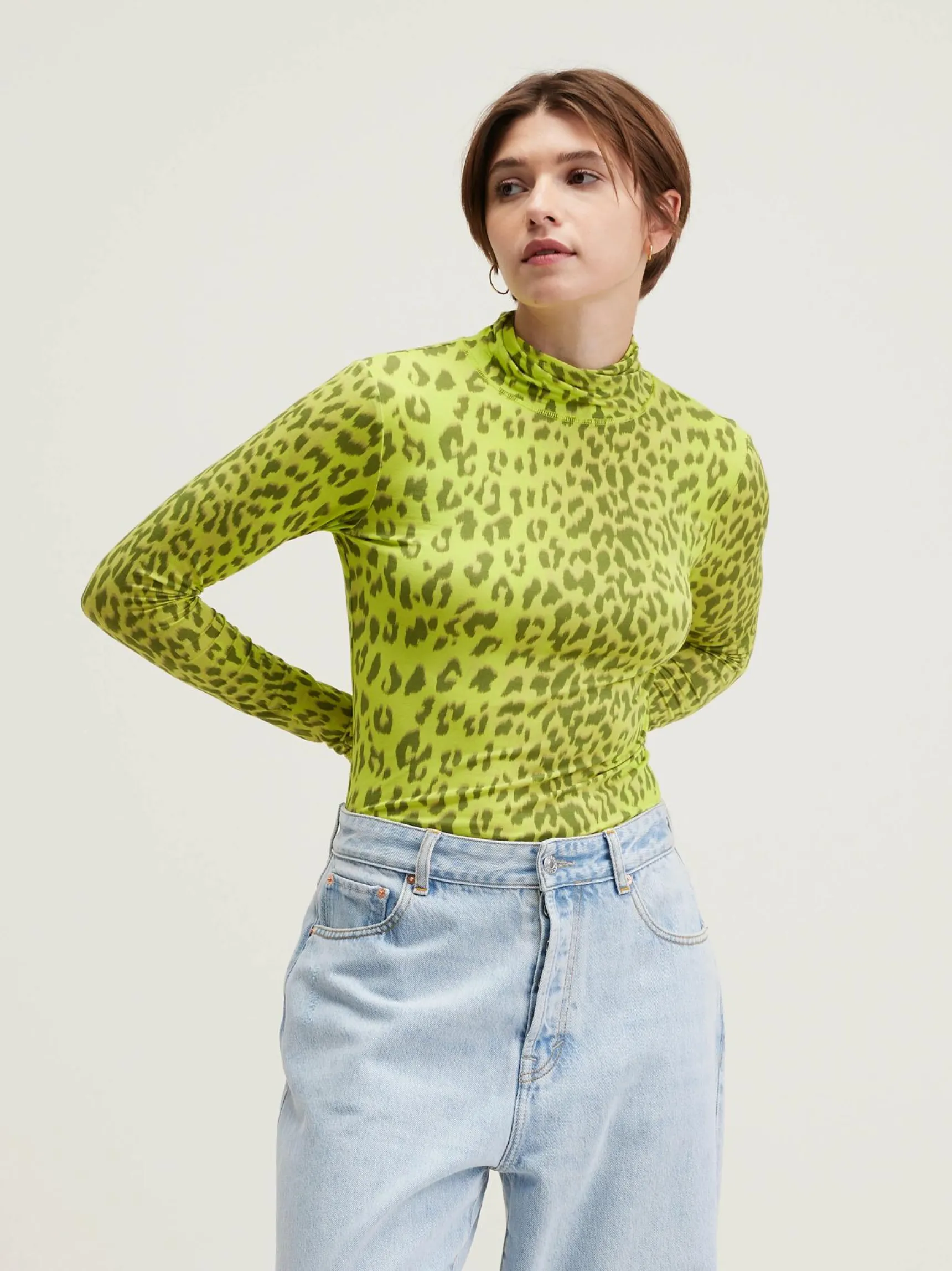 vinny-t-shirt-met-rolkraag-iGYXSDHa-1.webp Online Bellerose Vinny T-shirt Met Rolkraag Fluo